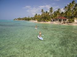 Tobago, Caribbean. Stand up paddle boarding - Pidgeon Point.